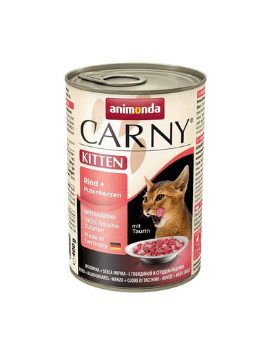 ANIMONDA Carny Kitten hovädzie/morčacie srdcia 6 x 400 g