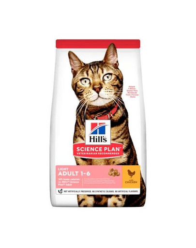 HILL'S Science Plan Feline Adult Light Chicken - Kuracie krmivo pre kastrované mačky 20 kg (2 x 10 kg)