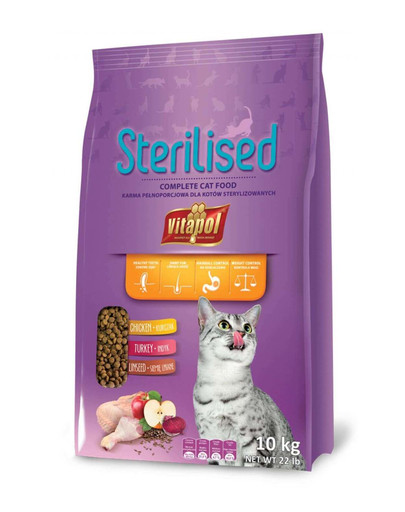 VITAPOL Granule pre mačky po sterilizácii 20 kg (2 x 10 kg)