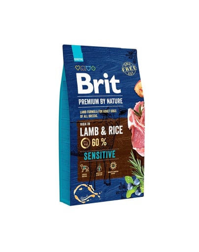 BRIT Premium By Nature Sensitive Lamb 8 kg + 6 x 800 g BRIT jahňacie s pohánkou