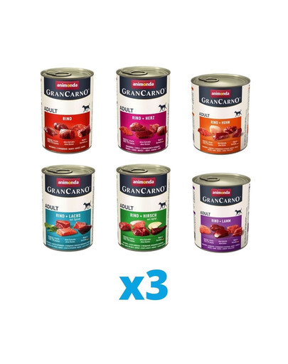 ANIMONDA GranCarno mix príchutí 18 x 400 g