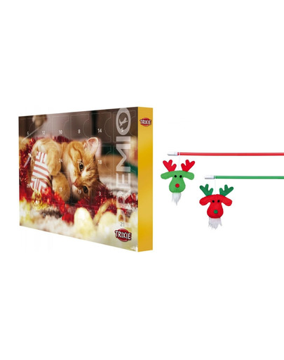 TRIXIE Vianočná sada adventný kalendár + udica s hračkou pre mačku