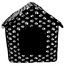 PETSBED Čierny pelech pre psa s labkami 60 x 57 cm