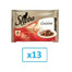 SHEBA Selection in Sauce Šťavnaté príchute vo vrecku - krmivo pre mačky v omáčke (s hovädzím, jahňacím, kuracím, morčacím) 52 x 85g  + miska zdarma
