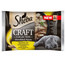 SHEBA Pochúťka Craft Collection Hydinové príchute - krmivo pre mačky v omáčke (s hydinou, kuracom, morčacím, kačacím) 52x85g + miska zdarma