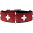 HUNTER Swiss kožený obojok veľkosť L-XL (70) 56-63,5 / 3,9 cm červený