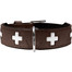 HUNTER Swiss kožený obojok veľkosť L-XL (70) 56-63,5 / 3,9 cm hnedý