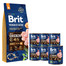 BRIT Premium By Nature Adult Medium M 15 kg + 6 x 800 g BRIT kuracie