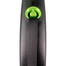 FLEXI Vodítko Black Design S pásik 5 m zelené