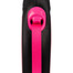 FLEXI Vodítko New Neon S pásik 5 m ružové