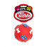 PET NOVA DOG LIFE STYLE Lopta so vzormi labiek a kostí, 6 cm, červená