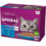 WHISKAS Rybie pochúťky biela ryba, treska, losos, tuniak v želé 12x85g