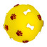 PET NOVA DOG LIFE STYLE Lopta so vzormi labiek a kostí, 7,5 cm, žltá
