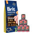 BRIT Premium By Nature Junior Medium M 15 kg + mokra karma z cielęciną 6x400 g
