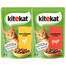 KITEKAT Mix príchutí v omáčke Kuracie a hovädzie 56x85 g pre dospelé mačky