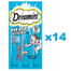 DREAMIES Meaty Sticks tyčinky s lahodným lososem pro dospělé kočky 14x30 g