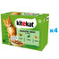 KITEKAT Delikatne Smaki vrecko 48x85 g kompletné mokré krmivo pre dospelé mačky s morkou, králikom a hydinou v omáčke