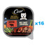 CESAR Natural Goodness Mousse podnos 16x100 g kompletné mokré krmivo pre dospelých psov s hovädzím mäsom, zdobenými zelenými fazuľkami, mrkvou a bobuľovým ovocím