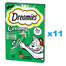 DREAMIES Krémové doplnkové krmivo s lahodnou mačacou trávou pre mačky 44x10 g