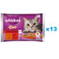 WHISKAS Adult vrecúško 52x85g zostava klasického  krmivo pre mačky v kúskoch želé s hovädzím a hydinovým mäsom, jahňacinou a kačacou