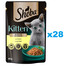 SHEBA Kitten kapsička 28x85 g Kompletné mokré krmivo pre mačiatka s kúskami kuracieho mäsa v omáčke