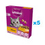 WHISKAS Adult 5x800 g kompletné krmivo s lahodným kuracím mäsom pre dospelé mačky