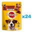 PEDIGREE Dospelé kúsky v želé s hovädzím mäsom a pečeňou 24x100g