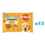 PEDIGREE Junior Wybór Smaków z ryżem saszetki 52x100 g mokra karma pełnoporcjowa dla szczeniąt, kawałki z mieszanką wołowiny i wątróbki i ryżem, z kurczakiem i ryżem, w galaretce