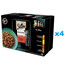 SHEBA Selection Šťavnaté príchute vrecúška 48x85 g kompletné krmivo pre dospelé mačky v kúskoch omáčky s kuracím a hovädzím mäsom, kuracím, jahňacím, kačacím a morčacím mäsom
