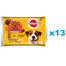 PEDIGREE Adult Selection of Arrows in rosol 52x100g krmivo pre dospelé psy, kúsky bohaté na kuracie mäso a zmes jahňacieho a pečene