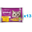 WHISKAS Adult vrecúško 52x85 g Hydina hody krmivo pre dospelé mačky v želé s: kuracím, morčacím