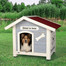 TRIXIE Natura Dog Kennel With Saddle Roof M: 91 × 80 × 80 cm Light Blue/White