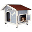 TRIXIE Natura Dog Kennel With Saddle Roof M: 91 × 80 × 80 cm Light Blue/White