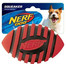 NERF Špirálová pískajúca lopta rugby S červená/zelená