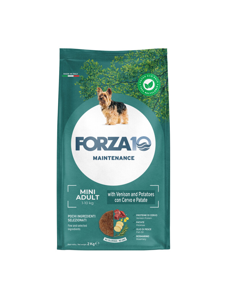 Forza 10 Mini Adult Hundefutter – 2 Kg, Glutenfrei, Mit Fisch, Für Kleine Hunde (1–10 Kg)