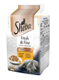 SHEBA Fresh & Fine 6x50g mokré kompletné krmivo pre dospelé mačky v omáčke s kuracím a morčacím mäsom