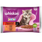 WHISKAS Junior klasické krmivo kuracie a hovädzie mäso v omáčke 4x85g