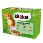 KITEKAT Delikatne Smaki vrecko 12x85 g kompletné mokré krmivo pre dospelé mačky s morkou, králikom a hydinou v omáčke