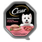 CESAR 150 g kompletné krmivo pre dospelé psy s jemným teľacím a hydinovým mäsom